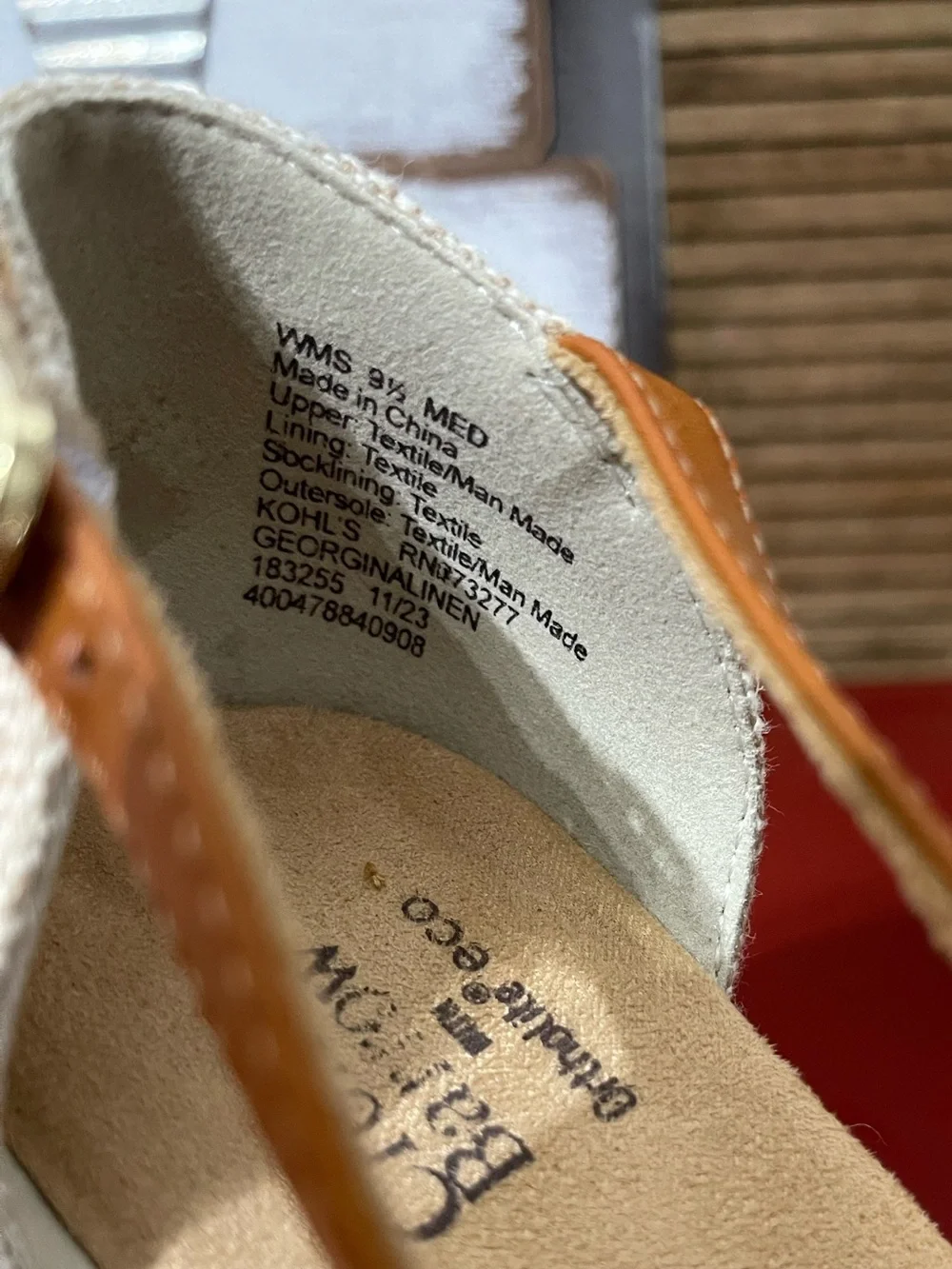 Kohl's Cream Wedge Espadrille Ankle-Strap Heels